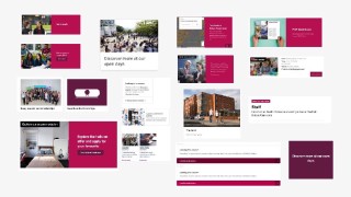 Examples of call to action styles found on the Sheffield Hallam University website