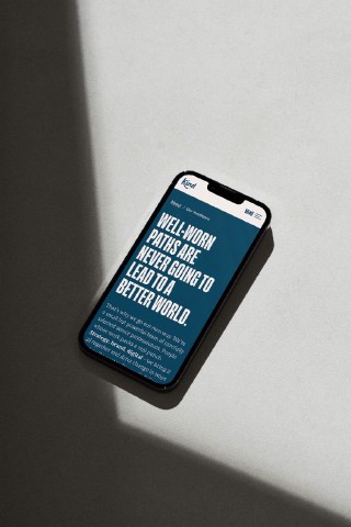 Our manifesto page - mobile mockup