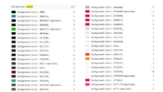 A list of background-colours used on the Sheffield Hallam University website. There are a lot.