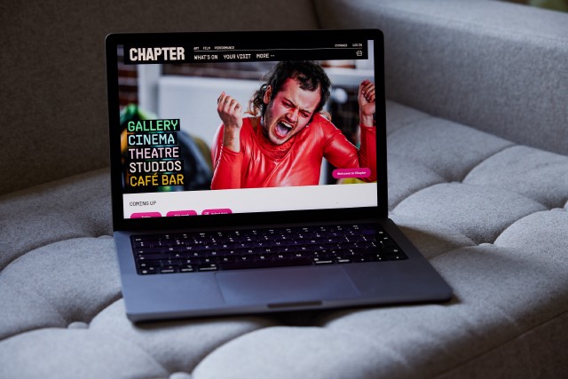 Chapter website shown on a laptop screen