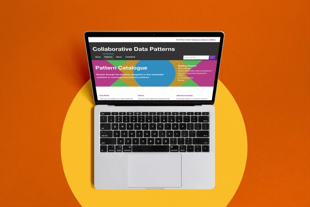 The ODI patterns catalogue on a laptop