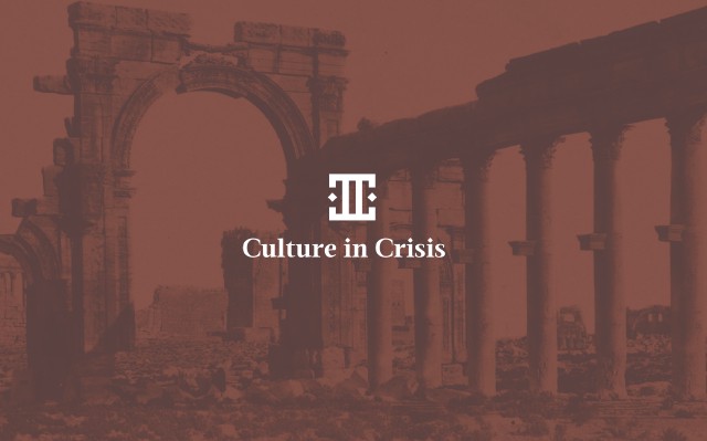 The Culture in Crisis logo layered over a image of Palmrya