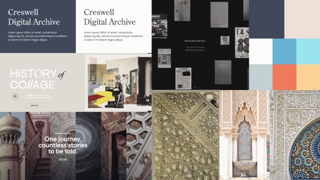 Moodboard for the Creswell Digital Archive